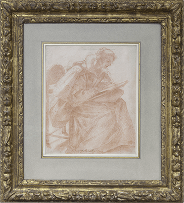 A lady seated, sketching